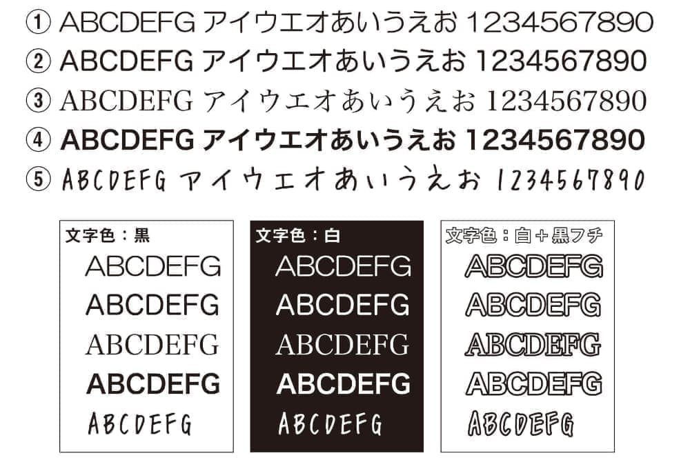 文字入れフォント